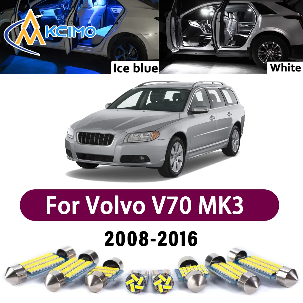 

Premium LED Interior Lighting Kit for Volvo V70 MK3 2008-2016 2009 2010 2011 High-Quality Error-Free Dome Map Trunk Auto Lamps
