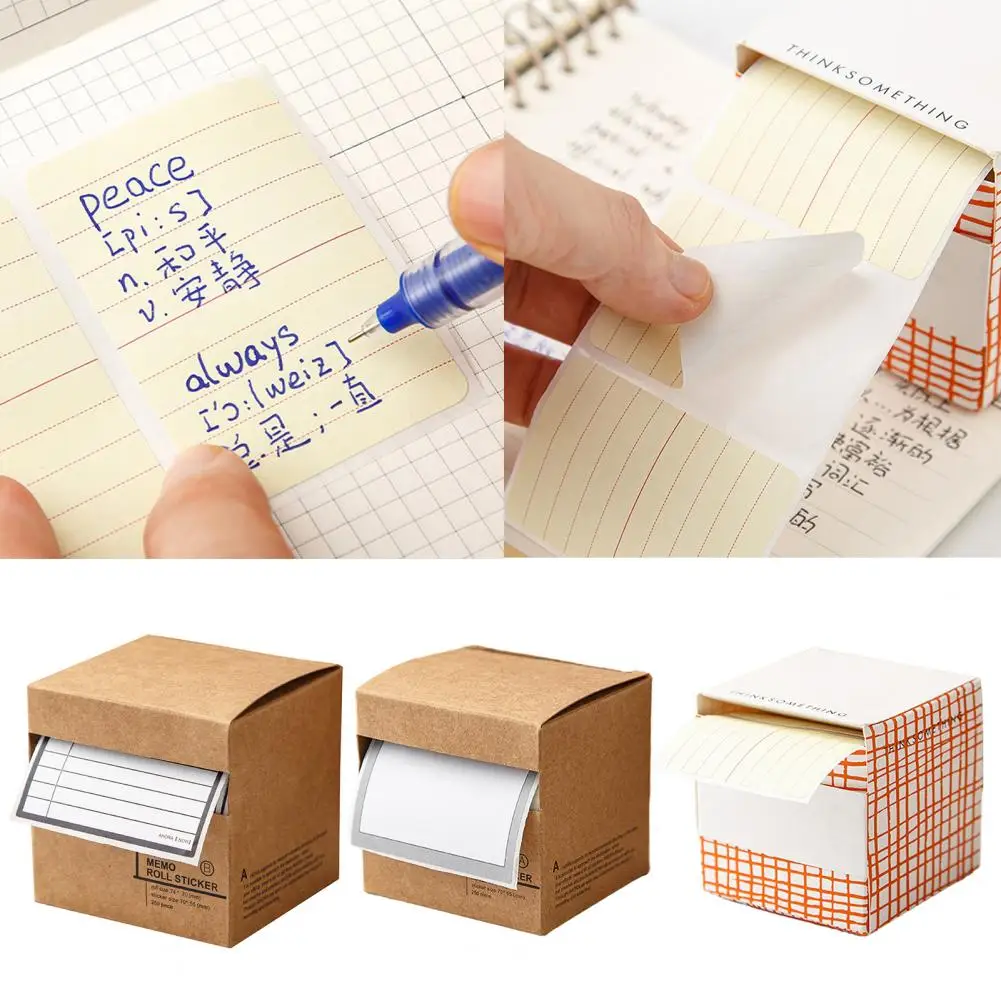 Memo Note Pad Pulling Type Sticky Note Sticky Note Roll Ink-proof Paper Peelable Pulling Type Mini Memo Pad Ideal for Students