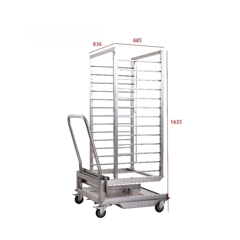 Best Price Stainless Steel Bakery Steamer Cart Bun Pan Rack Cart