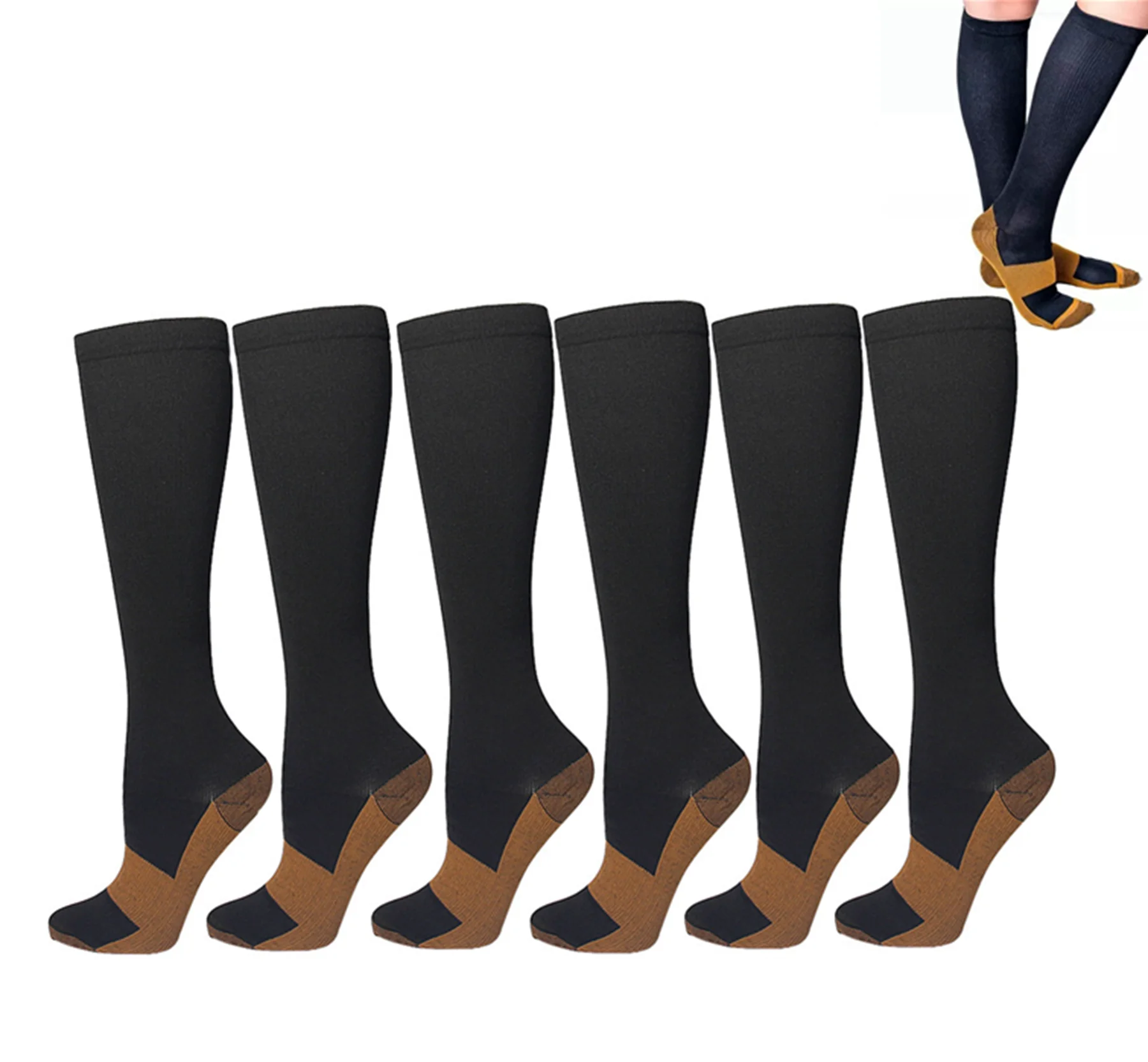 Compression Stockings Compression Socks Copper Infusion 6PCS