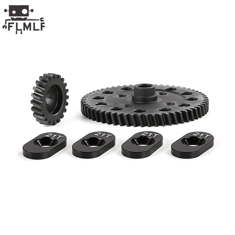 Rc Car Metal Medium-difference High-speed Helical Gear 58T/21T Kit Fit 1/5 Losi 5ive-t Rofun Rovan LT King Motor X2 Truck Parts