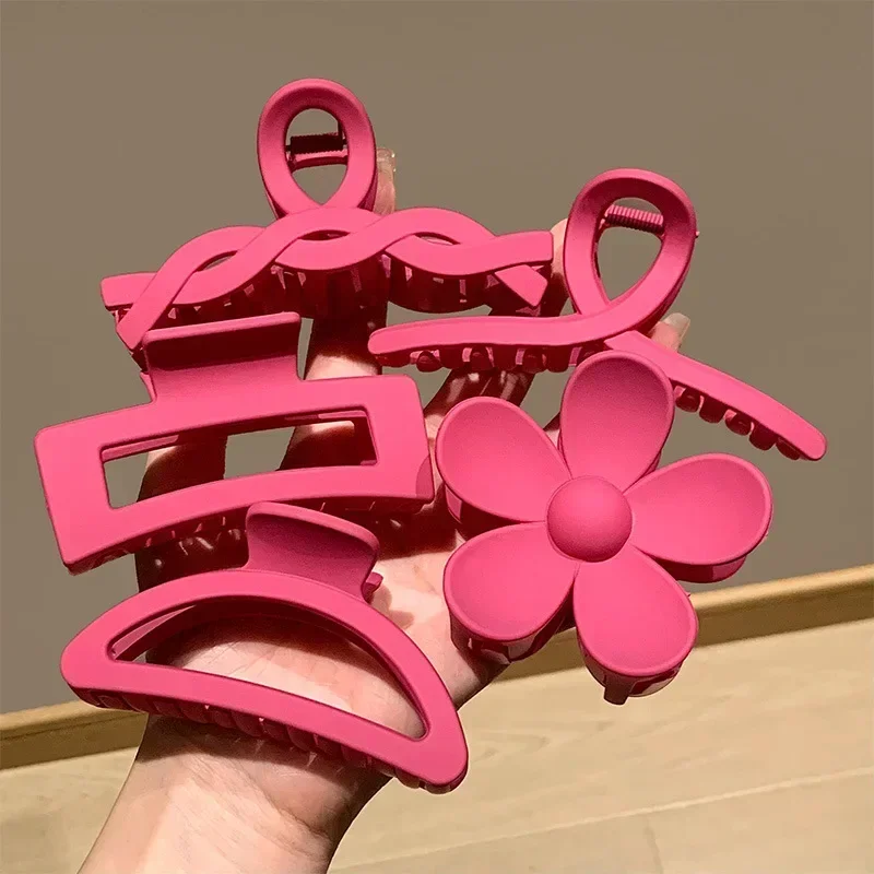 

8pcs Set Plastic Hair Clip Colorful Large Shark Clips Fashion Hair Accessories Simple Hairpin Thick Hair Styling Tools for Women