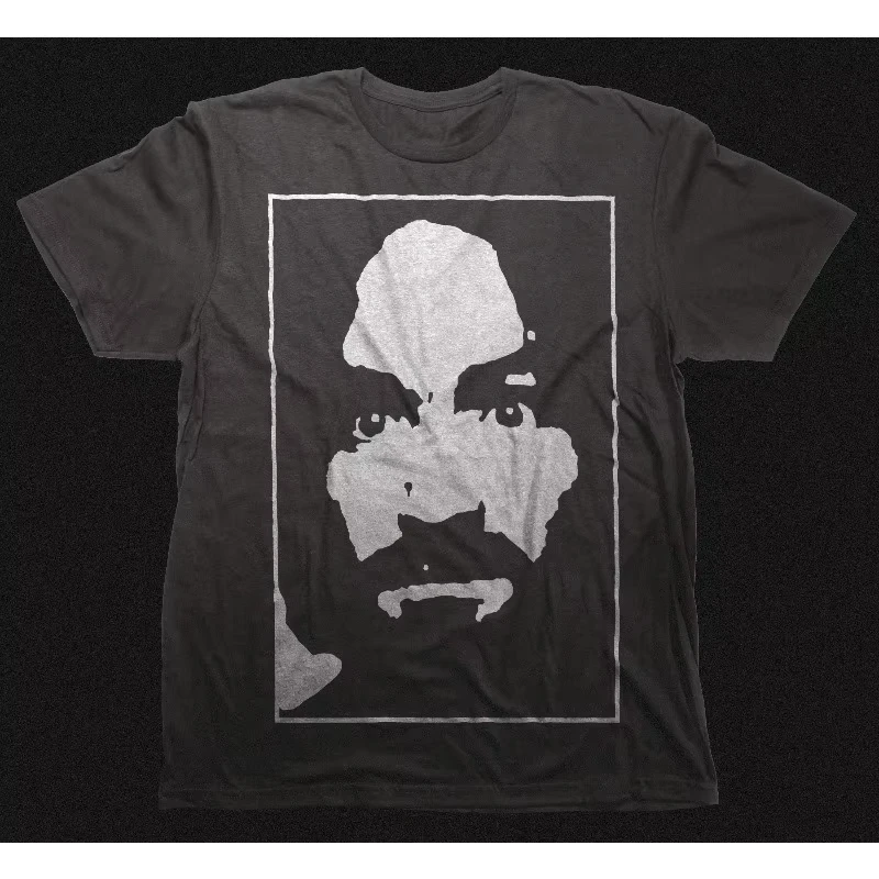 Charlie Surft Nicht - Charles Manson Retro T-Shirt - Großdruck Unisex Peripherie Sommer Neues Lässiges Mode-T-Shirt – Detail 2