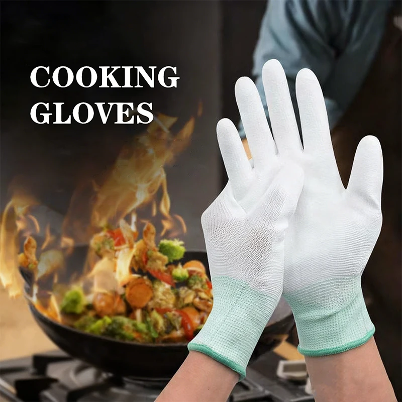 

12-парные специальные перчатки для приготовления пищи, термостойкие, маслостойкие, брызгозащищенные, высокотемпературные, теплоизоляционные перчатки для ладоней
