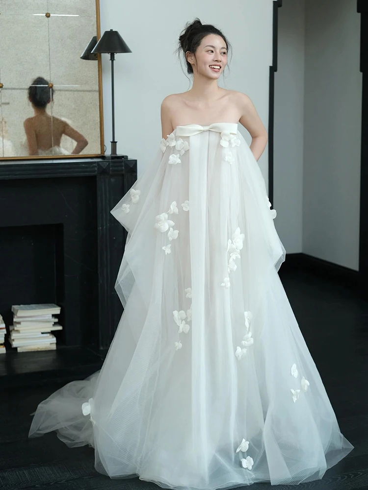 

Ele Morning Robe Wedding Dr Women's Sle Sensual Design Sensation Fairy Light Wedding Gown Celebration Dr