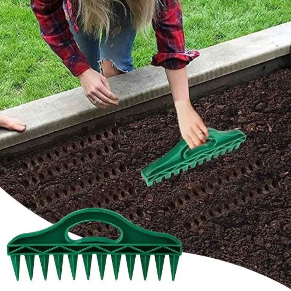 1 Stück Saatgutstreuer für Gartenarbeit, Manueller Tragbarer Saatgutverteiler, Bodenloser für Pflanzensaatgut und Bodenlockerung