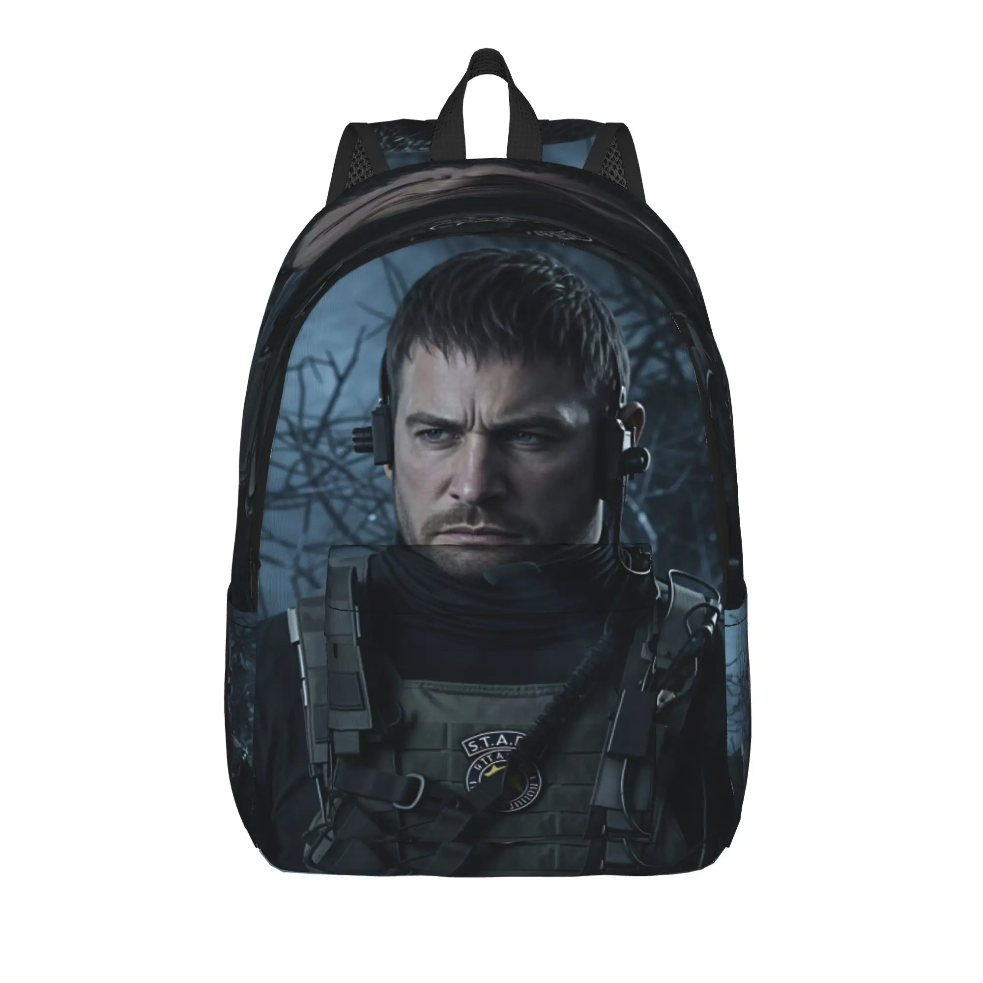 Chris Redfield Resident Evil Backpack  Workout Backpacks Youth Designer Lightweight School Bags Aesthetic Rucksack