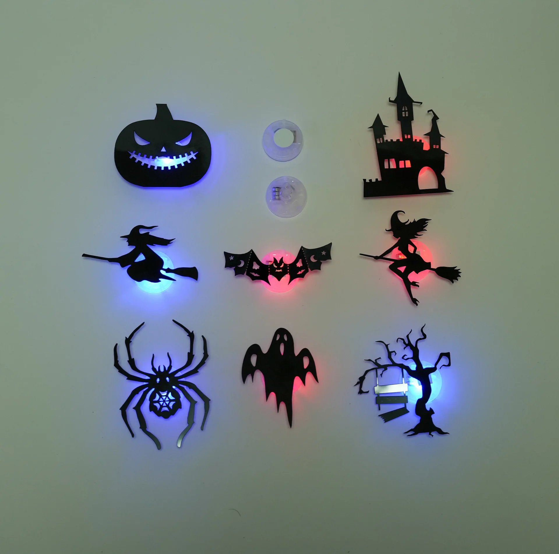 PVC Halloween Wall Stickers 3D Effect Hollow Cutout 3D Wall Decals Halloween Theme Festive Style Decorative Wall Stickers
