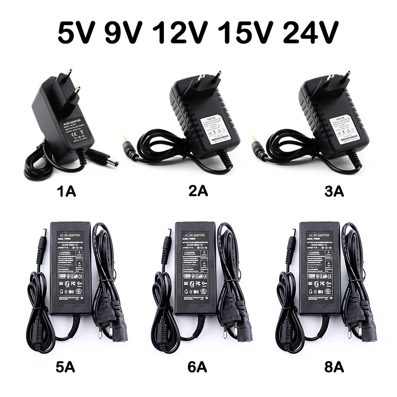 LED Power Supply adapter,1A 2A 3A 4A 5A 6A 8A 10A ,AC to DC Adapter 5V 9V 12V 15V 24V Led Transformer 220V Converter smps