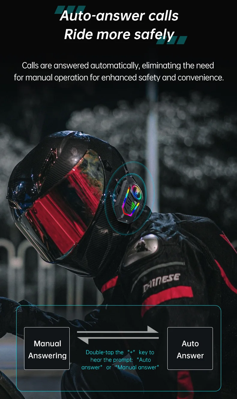 Y10 Max Motorradhelm Bluetooth 6.0 Intercom CVC+DSP Dual Intelligent Noise ReductionInter Comunicador – Detail 12