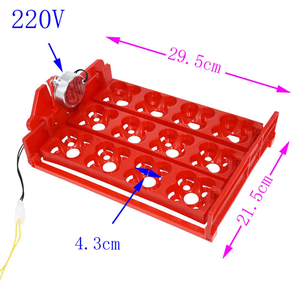 12 Eggs/48 Birds Eggs Incubator Turn Eggs Tray 220V / 110V / 12V Motor Chicken Bird Hatching Equipment DIY Incubator Accessories