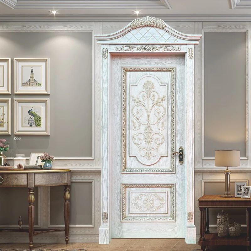 

Nordic Solid Wood Door Bedroom Retro Old European Home Door