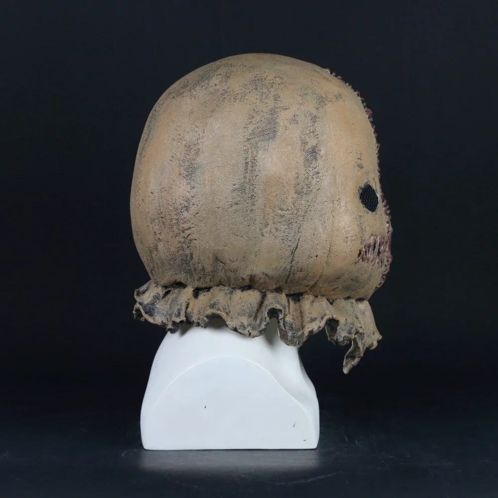 Maschera spaventapasseri cosplay Accessorio per costume horror spaventoso Maschera di Halloween per adulti Puntelli in lattice