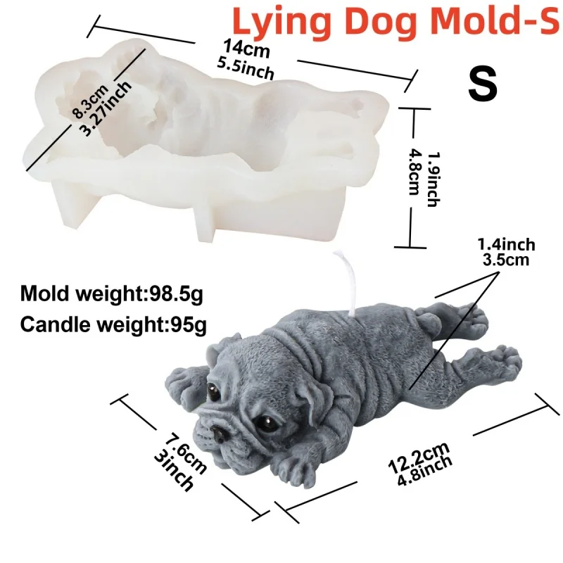 اليدوية سيليكون شار بي الكلب قالب شمع لتقوم بها بنفسك ثلاثية الأبعاد الحيوان النحت الحرفية قالب الصابون تمثال راتنج الجص صنع قالب ديكور المنزل