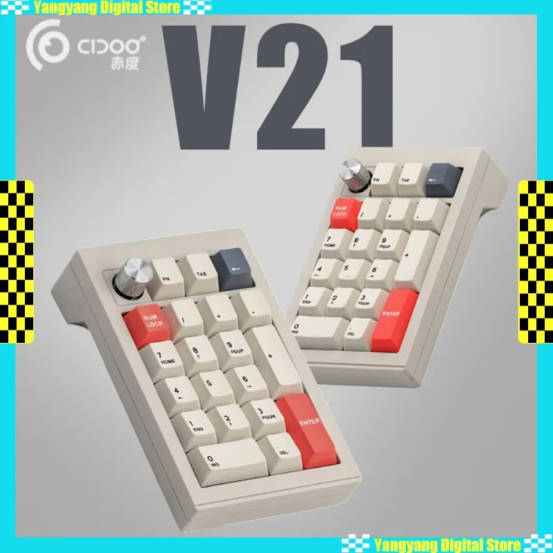 

Cidoo V21 Wireless Keyboard 21-key numeric keypad three-mode wireless hot-swappable RGB RGB PC Accessories Office Gifts