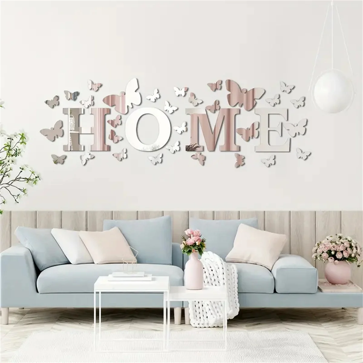 34PCS  Home mirror sticker living room mirror wall paste bedroom bed head creative wall self-adhesive acrylic decoration