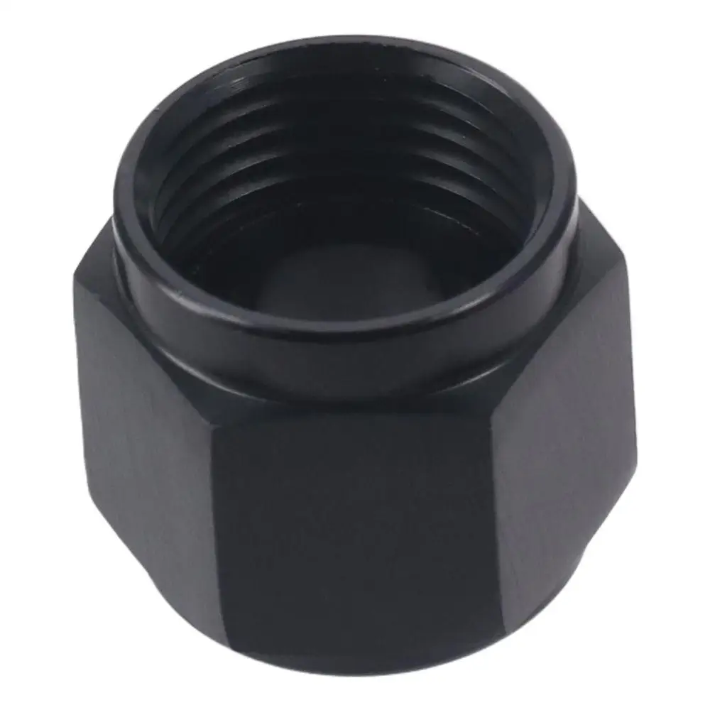 Adaptador de alumínio para Fuel Line Fitting, Acessórios para carro, 6AN a 3/8 ", 8AN a 1/2", Black Fitting, 2Pcs