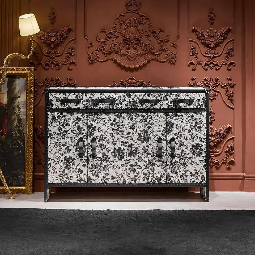 イタリアのミニマリストレトロスタイルの老眼用革靴キャビネット、家の玄関にあるハードボックスエッジキャビネット、エントランスキャビネット