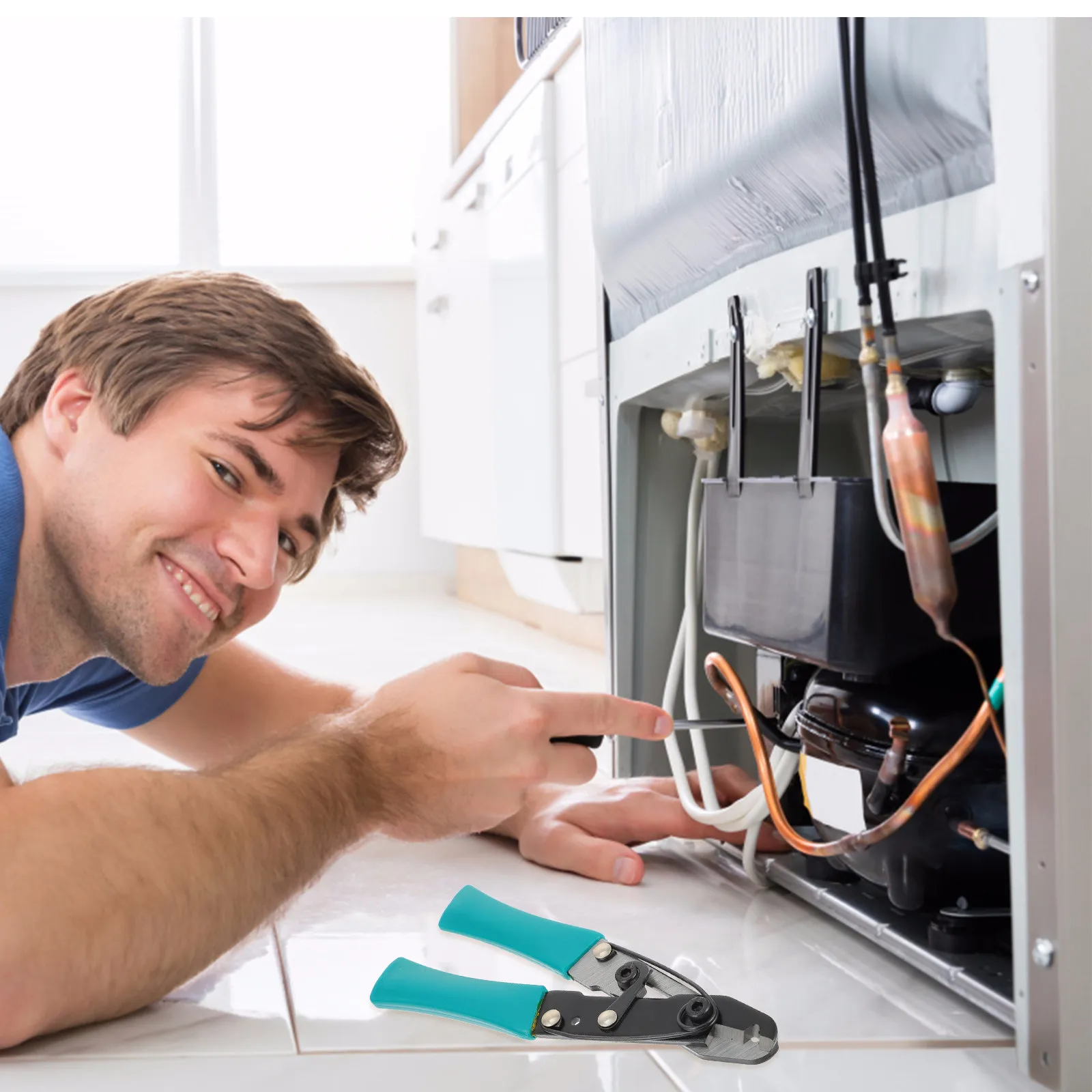 

1 шт. стальные ножницы-клещи темно-зеленого цвета с закаленным лезвием для ремонта кондиционеров, инструмент для ремонта холодильников, ножницы для капиллярных трубок, ручной инструмент