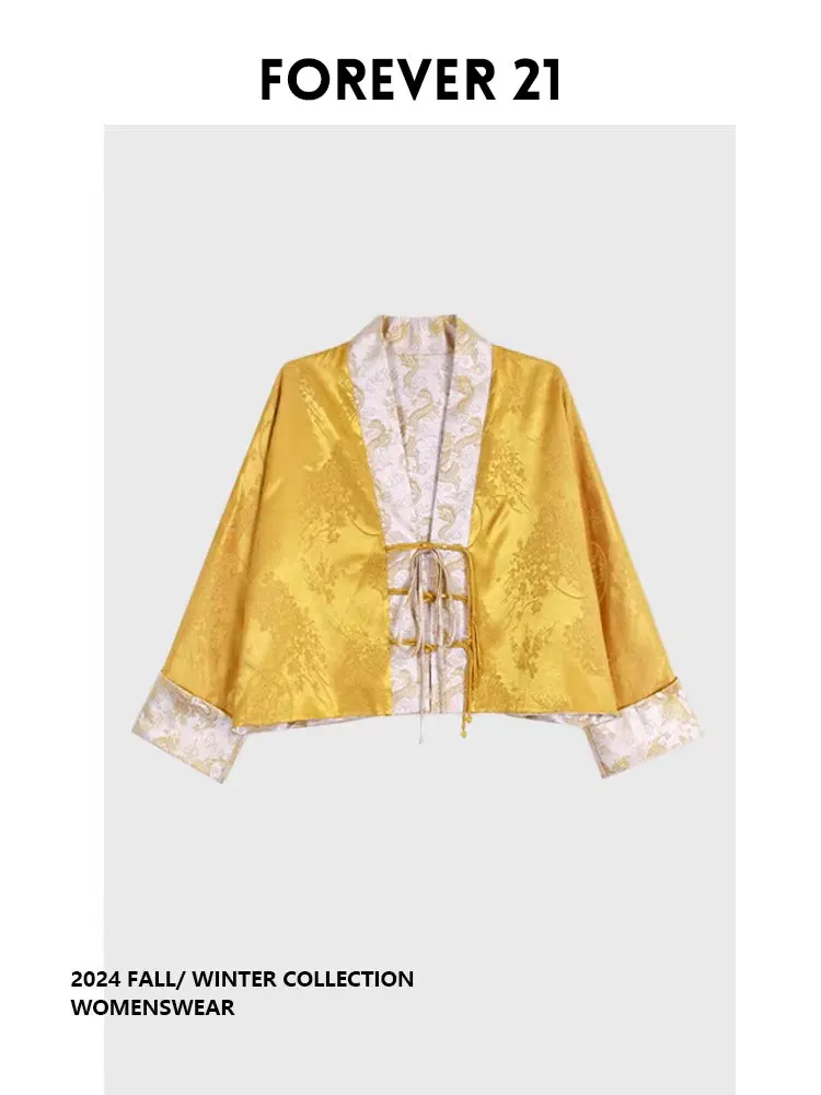 

Forever 2 Chinese Sle National Trend ort Length Coat Autumn Winter New Arrival Double Sided Color Blo Embroidery Outer...