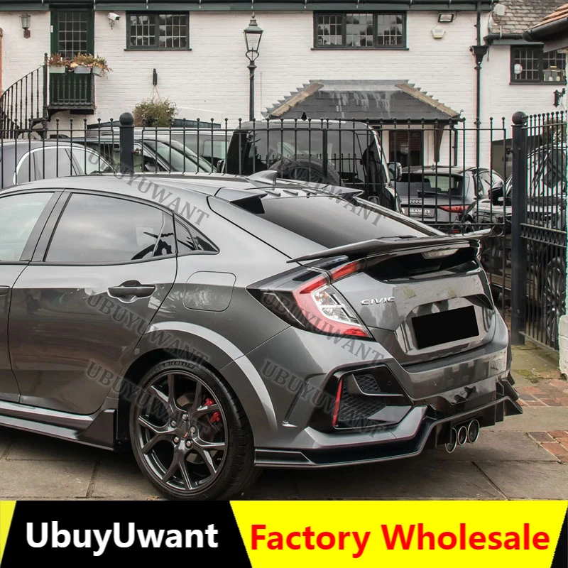 For Honda hatchback Civic FK7 2016-2021 ABS Plastic Rear Wing Lip Spoiler