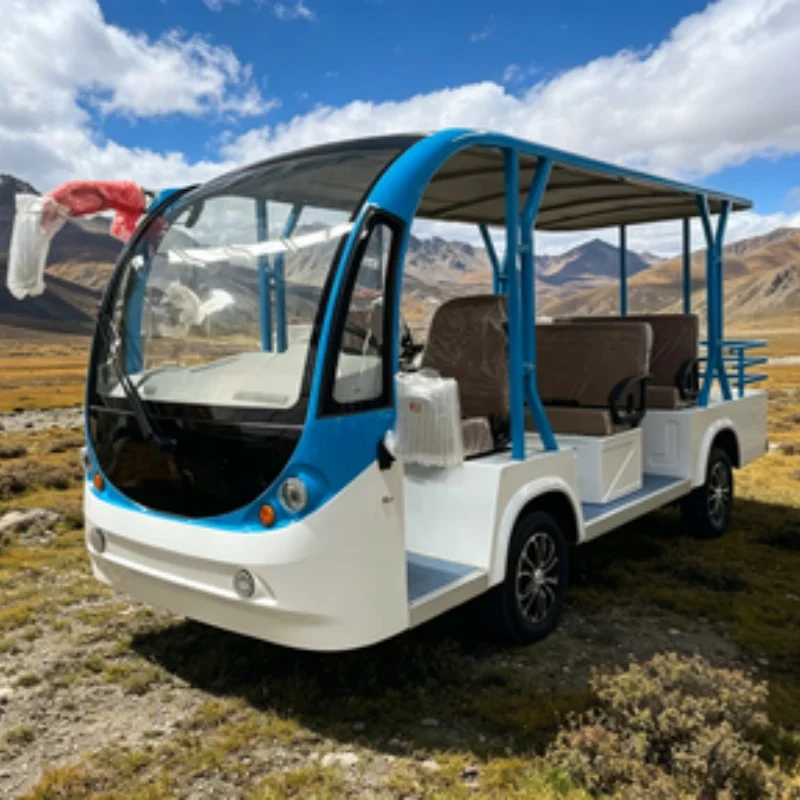 Electric Sightseeing Bus Hotel Resort Vehicle Off-Road Golf Cart Attraction Scooter 72V Lithium Free Custom Body And Seats Color