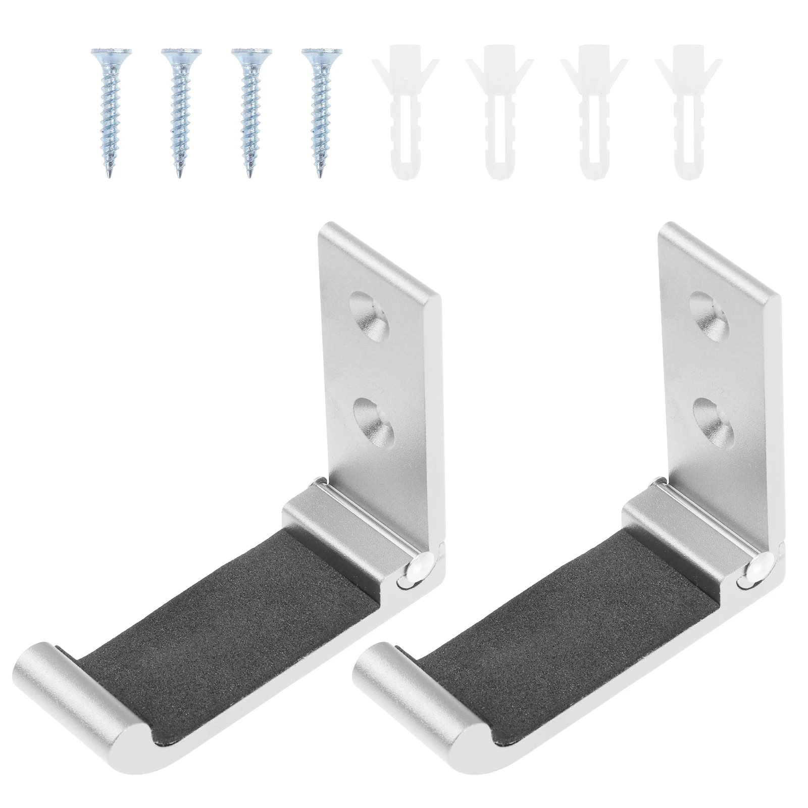 

Wall Mounted Hooks Foldable Hangers Hideaway Towel Hooks Aluminum Alloy Sponge Protection Bathroom Bedroom Office Storage