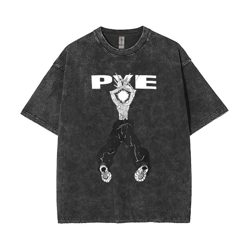 Washed Vintage Ecco2K Pxe Album Graphic T Shirt Drain Gang Bladee Yung Lean T-shirt Men Women Hip Hop Fashion Oversized T-shirts
