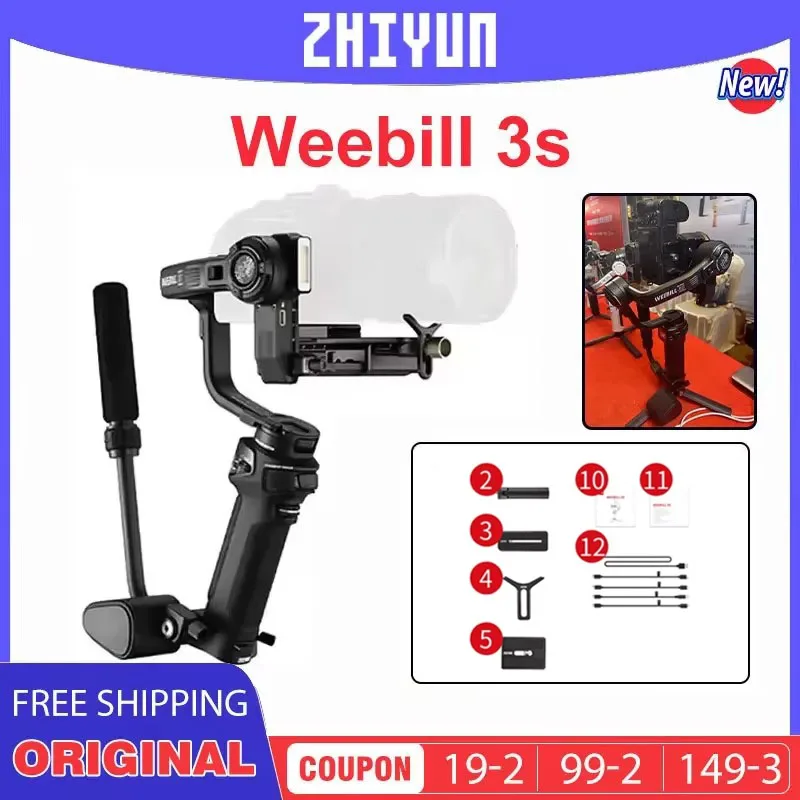 ZHIYUN Weebill 3S Stabilizer 3-Axis Handheld Gimbal for Sony For Canon for Panasonic for Nikon DSLR Mirrorless Cameras