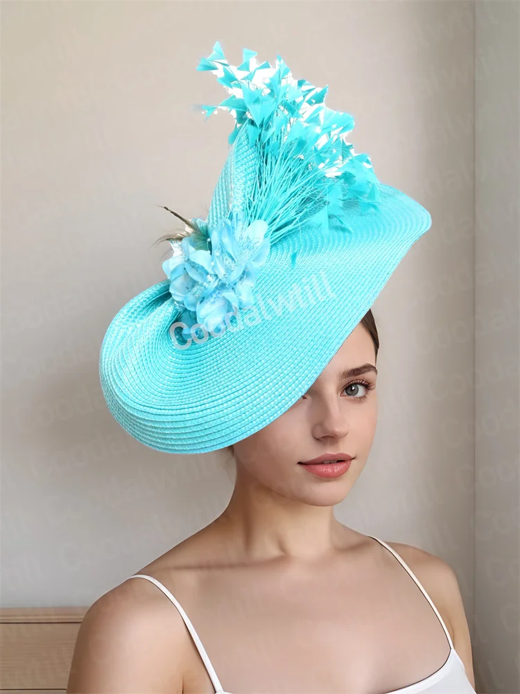 

New Color Fashion Fascinator Wedding Ladies Hat Headband And Clip Bride Party Dinner Headwear Women Derby Church Race Headpiece