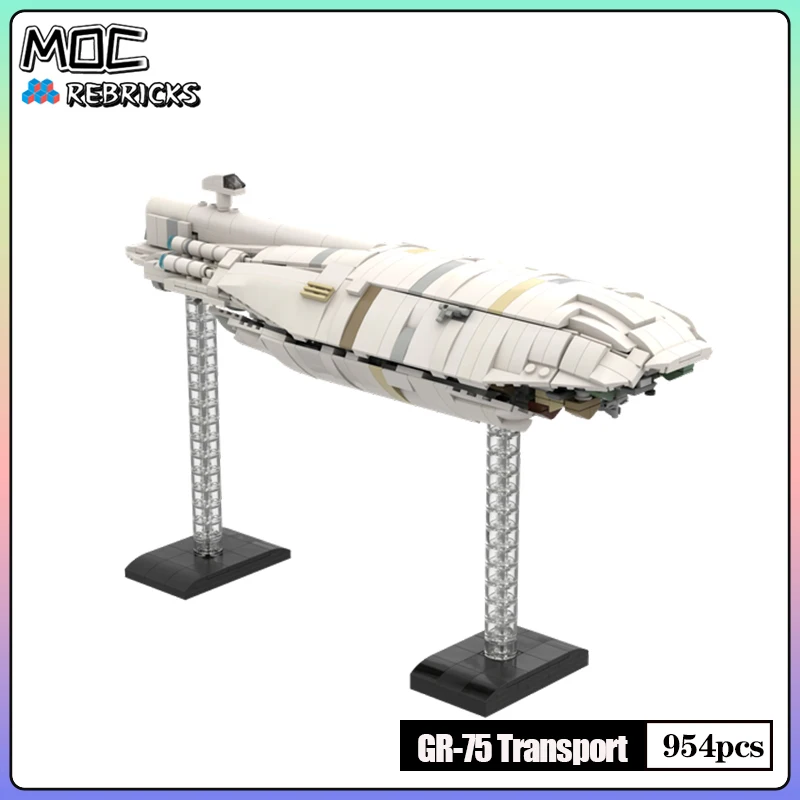 Space War Series MOC Bricks Rebel Army GR-75 Transport Spaceship Building Block Model Set DIY Children's Toys Christmas Gifts