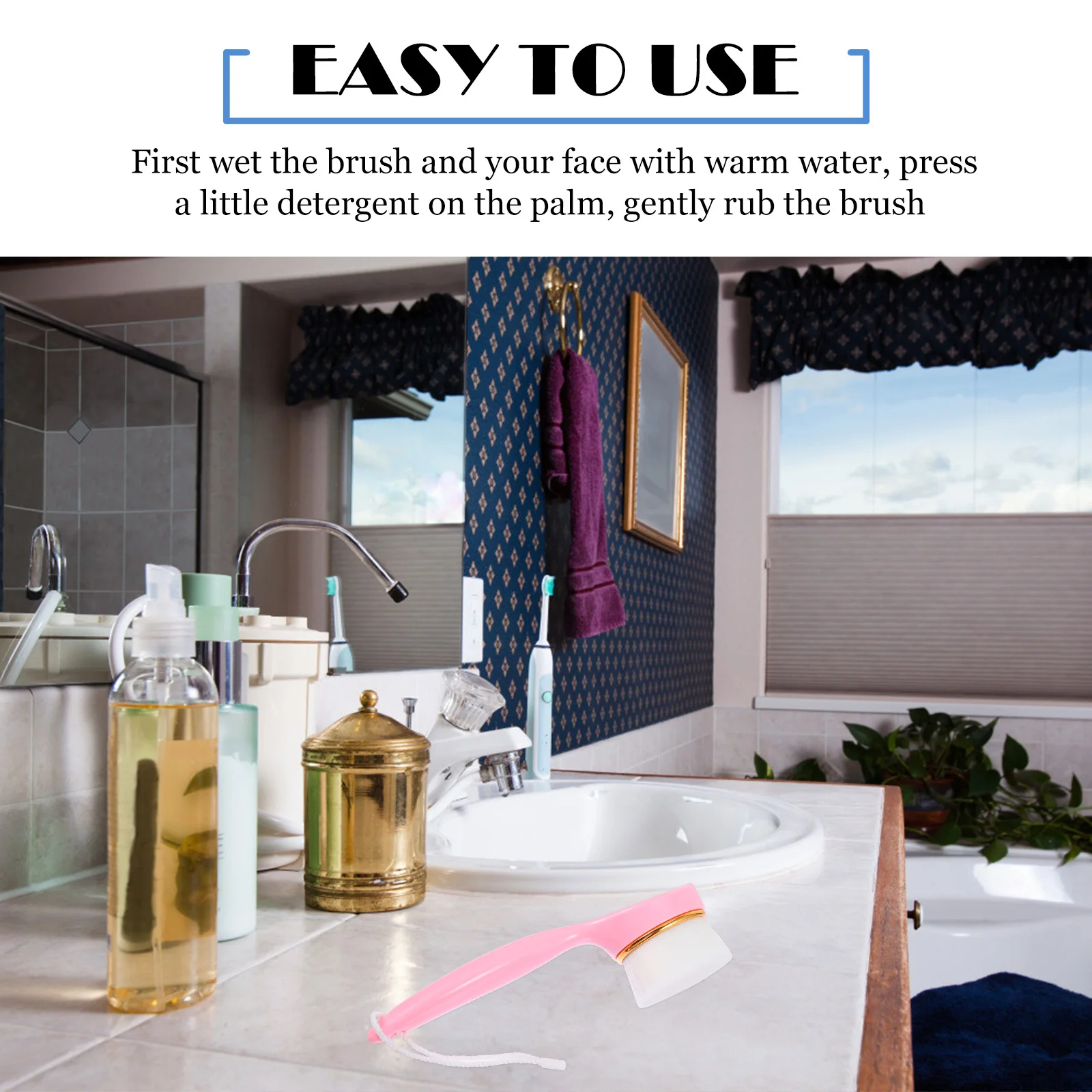 Gesichtswaschbürste, manuelles Gesichtsreinigungswerkzeug für die Tiefenreinigung der Poren, Peeling, Hautpflege, Routine-Gesichtswäscher