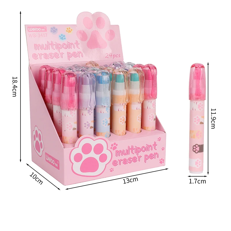 Gommes à crayon Kawaii pour enfants et étudiants, gommes de type stylo, outils de papeterie coréenne, fournitures scolaires et de bureau, nouveauté