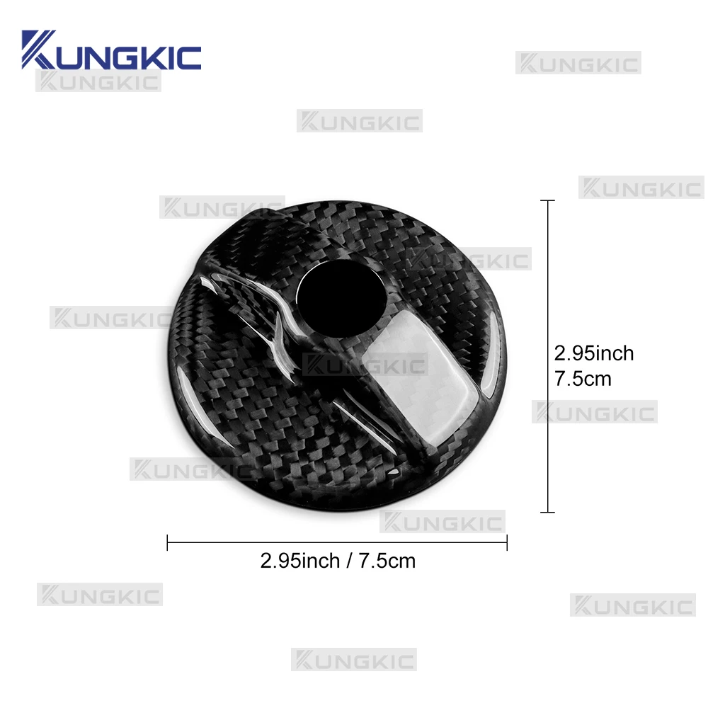 لسيارات فيات 500 500C موديلات 2008 2009 2010 2011 2012 2013 2014 2015-2024، وأبارث 595 595C 695 695C 2012-2024، غطاء خزان الوقود الداخلي للسيارة من ألياف الكربون الصلبة الجافة واليد اليسرى واليد اليمنى #2