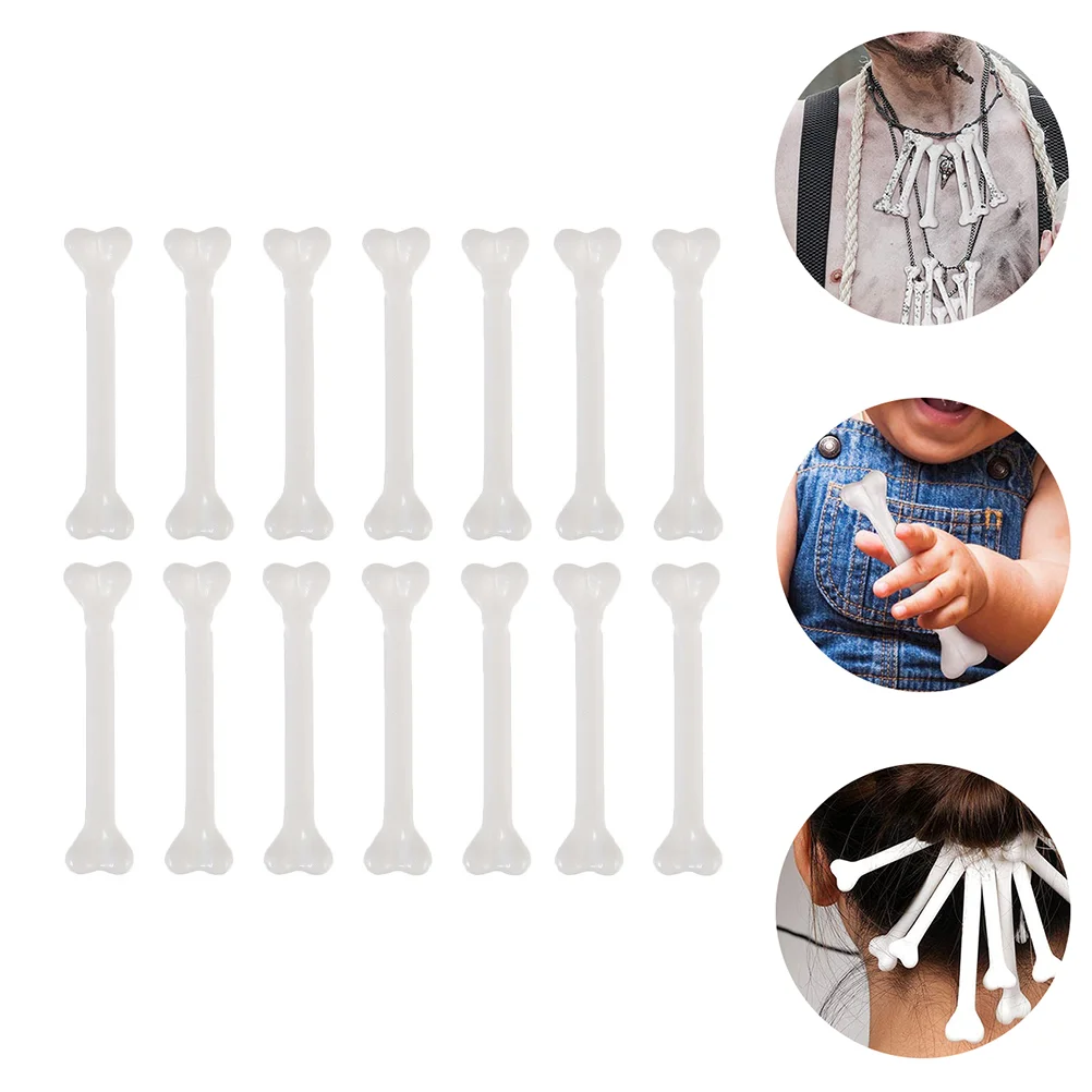 20 Pcs Halloween Props Human Bone Model Mini Toys Make up Desktop Decor Fake Plastic Decorative