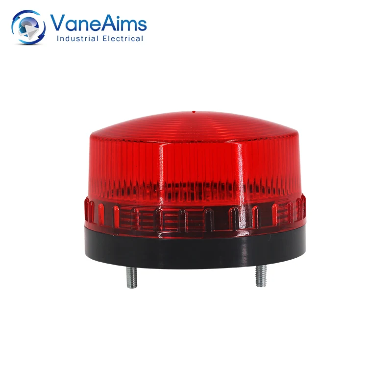 VaneAims 220v Led Warning Light 12v 24v TB35 N-3071 Silent Small Flashing Strobe Beacon Signal Light Red Green Yellow Blue