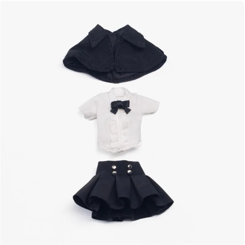 

1/12 Soldier School Uniform Shawl Jacket Bow Tie Shirt JK Pleated Skirt Model Fit 6'' Action Figure Goddess Device Doll In Stock