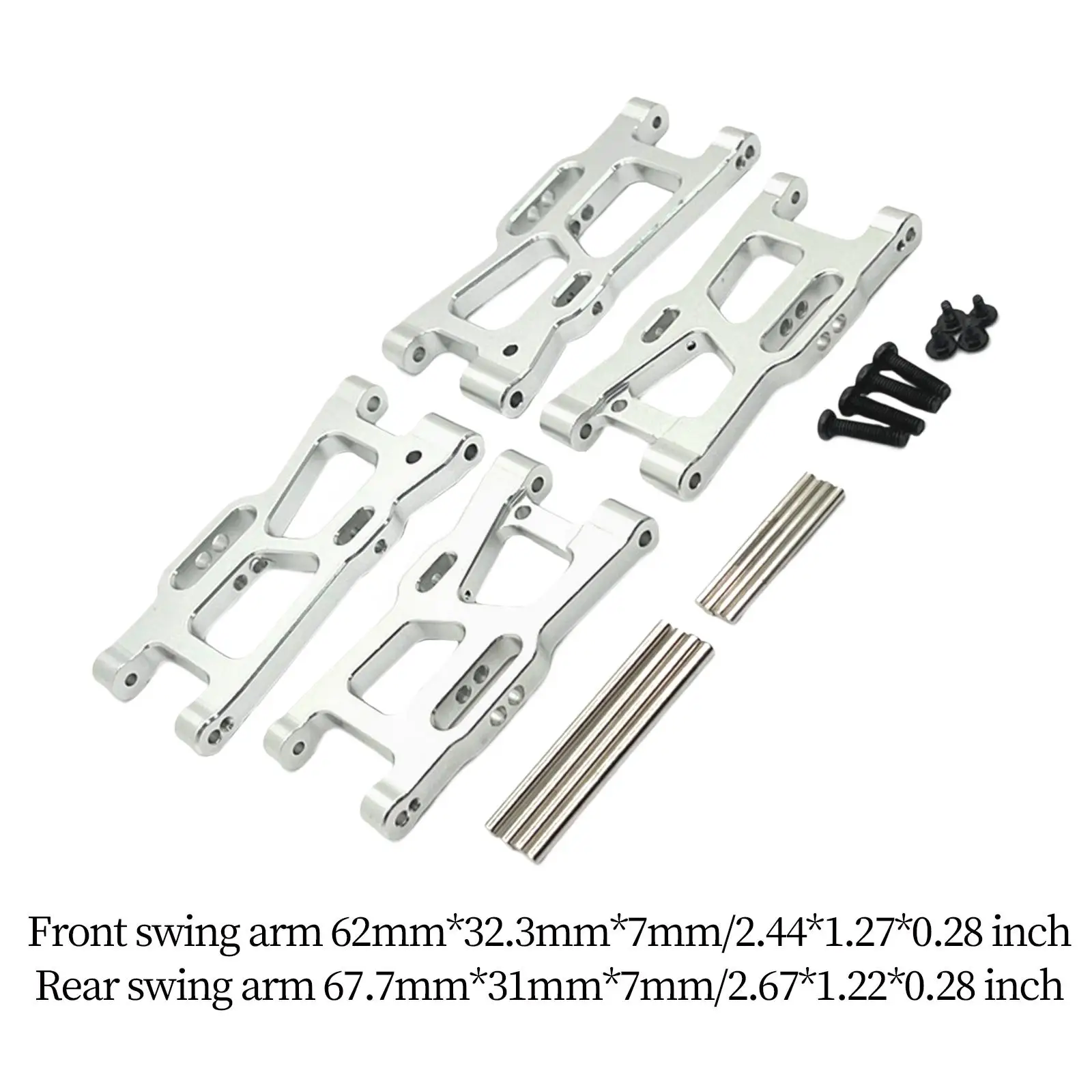 Brazo de Suspensión RC de Repuesto, Accesorios de Bricolaje, Piezas de Repuesto, Brazo de Suspensión Delantero y Trasero de Metal para Wltoys Escala 1:14 144010 124017 Auto de Hobby