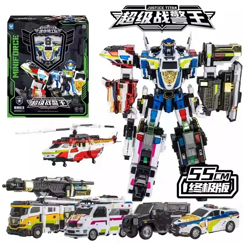 Produit authentique, Modèle : Mini Agent Secret Avancé, Super Police King, Power Justice Captain, Machine Transformable