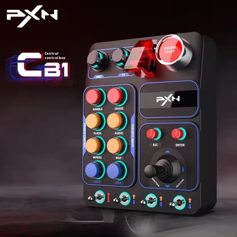 

PXN CB1 Game Racing Simulator Truck Button Central Control Box Key Gearbox PC Run Euro Truck Simulator Accessories Racing Gaming