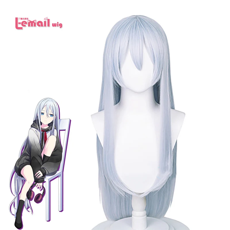 L-email wig Synthetic Hair Yoisaki Kanade Cosplay Wig Game Project SEKAI COLORFUL STAGE! Long Light Blue Wig Heat Resistant Wigs