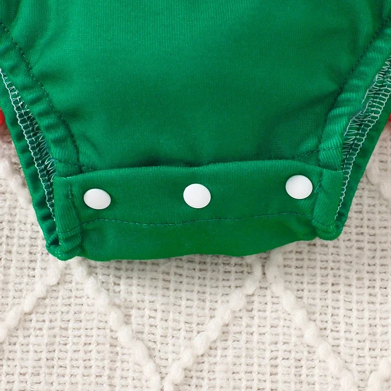 2026 جديد طفل الفتيات قزم طقم ملابس الرضع طويلة الأكمام دمية طوق رومبير فستان مع قبعة 2 قطعة مجموعة عيد الميلاد #6