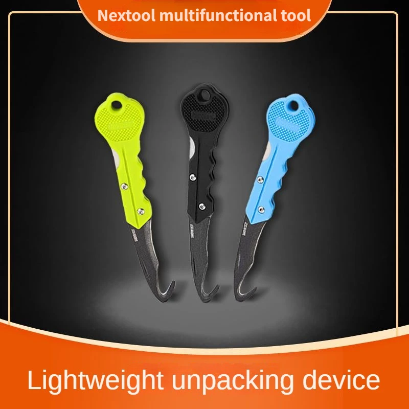 Nextool Portable Mini Box Cutter Seat Belt Cutter Utility Knife SK5 Blades Cutting Auto-Retractable Pocket Paper Folding Tools