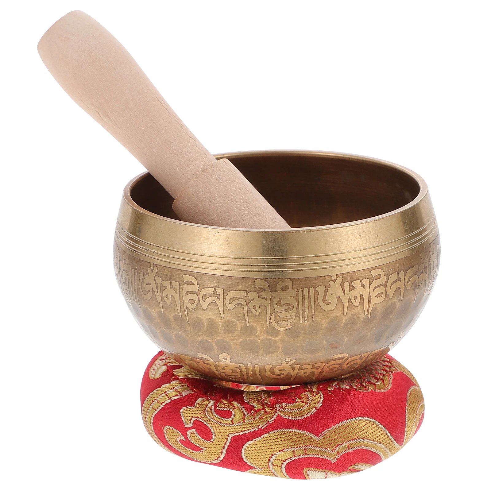 

1Set Copper Buddhist Singing Bowl Meditation Sound Bowl Wooden Rod Yoga Healing Relaxation Stress Relief Therapy Set