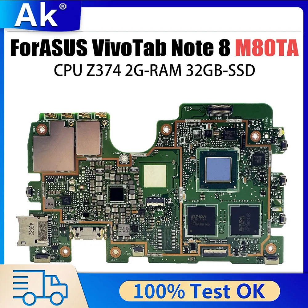 

Mainboard For Asus VivoTab Note 8 M80TA motherboard main board test well 32GB SSD 64GB SSD