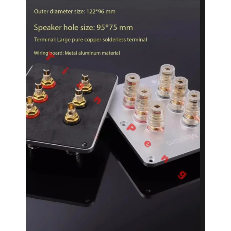 

Абсолютно новая 6-контактная квадратная клеммная панель для акустических систем, медные клеммы, DIY аудиоразъем