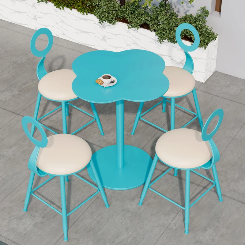 Dopamine Style Outdoor Lounge Chair Stackable Patio Dining Seat for Balcony Cafe Garden Leisure
