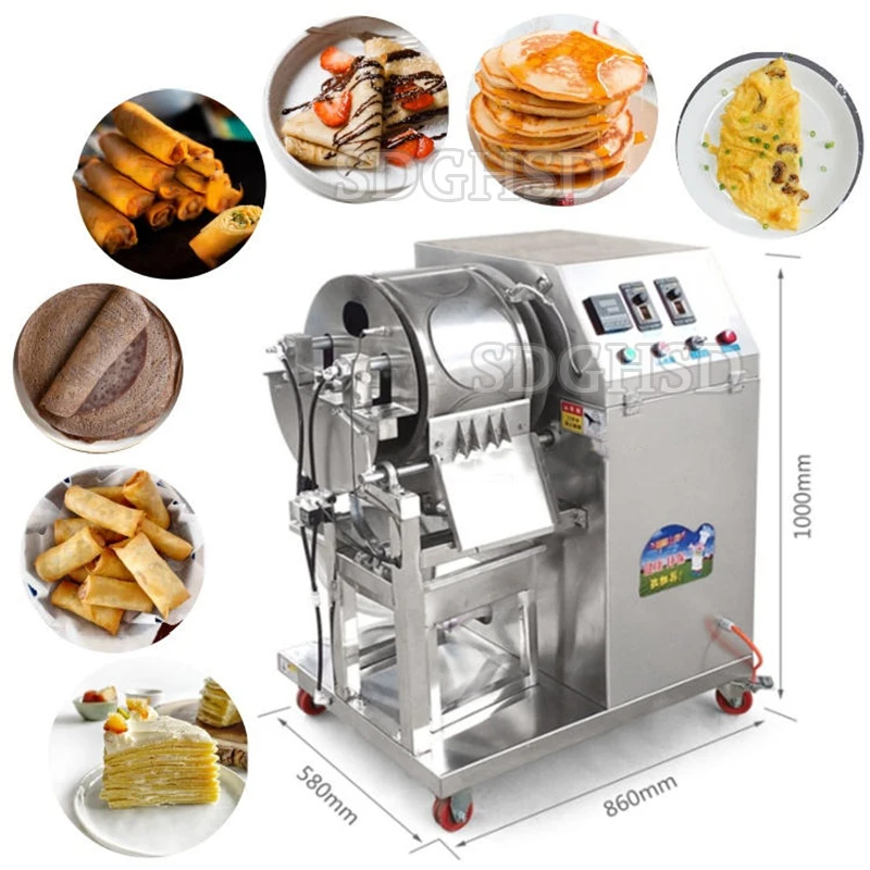 Automatic Chapati Former Spring Roll Machine Skin Popiah Lumpia Wrapper Machine Pancake Maker Samosa Making Machine