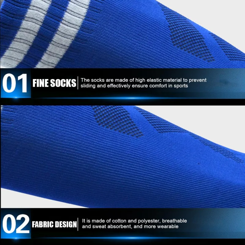 Fußball Socken Hohe Qualität Lange Röhre Knie Baumwolle Kinder Legging Strümpfe Fußball Baseball Laufen Sport Erwachsene Kinder Socken – Detail 10