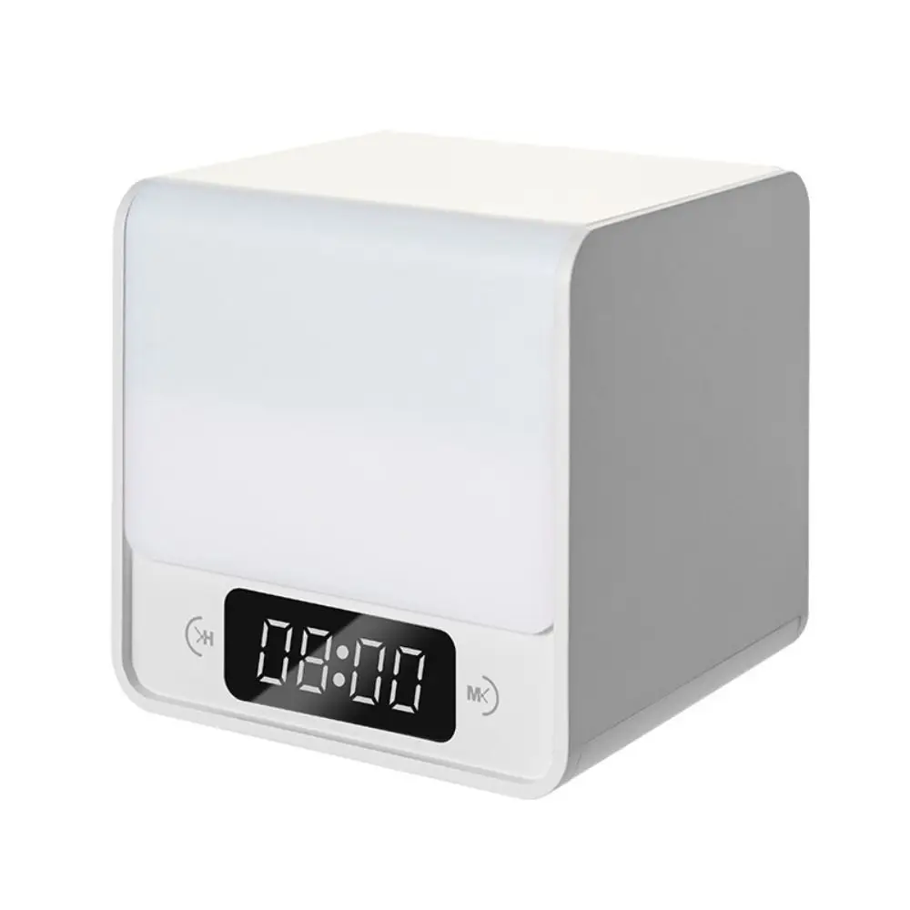 

Multi-function Tri Color Time Cube Night Light LED Portable Clock Light ABS Soft Light Sleep Light Children